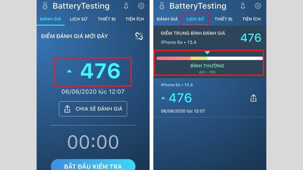 Cách kiểm tra pin iPhone bằng phần mềm Battery Testing bước 2