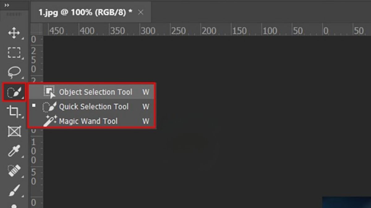 Bước 4: Cách tách nền trong photoshop bằng công cụ Lasso tool