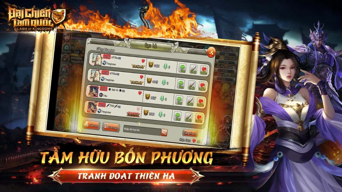tính năng nổi bật của Đại Chiến Tam Quốc gồm có Hệ thống nhiệm vụ hấp dẫn