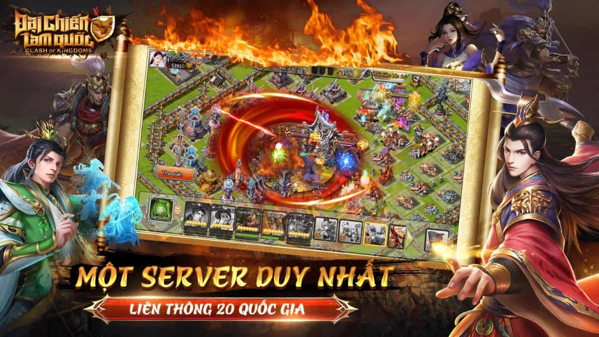 tính năng nổi bật của Đại Chiến Tam Quốc gồm có Chế độ chiến đấu đa dạng