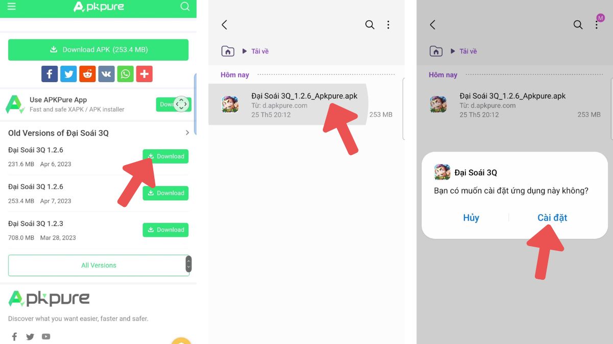Cách tải Đại Soái 3Q apk trên điện thoại Android đơn giản