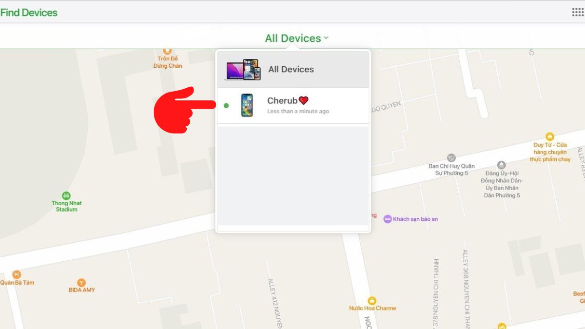 Cách theo dõi iPhone bằng iCloud trên máy tính - bước 3