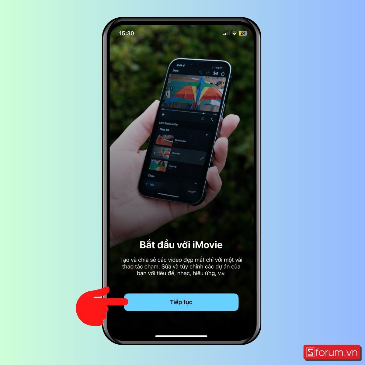 Cách tua nhanh video trên iPhone bằng iMovie - Bước 2