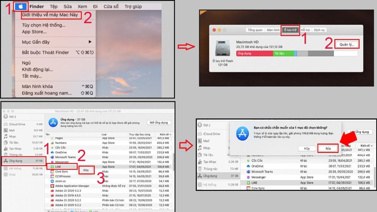 Quản lý bộ nhớ - Công cụ xóa ứng dụng trên Macbook