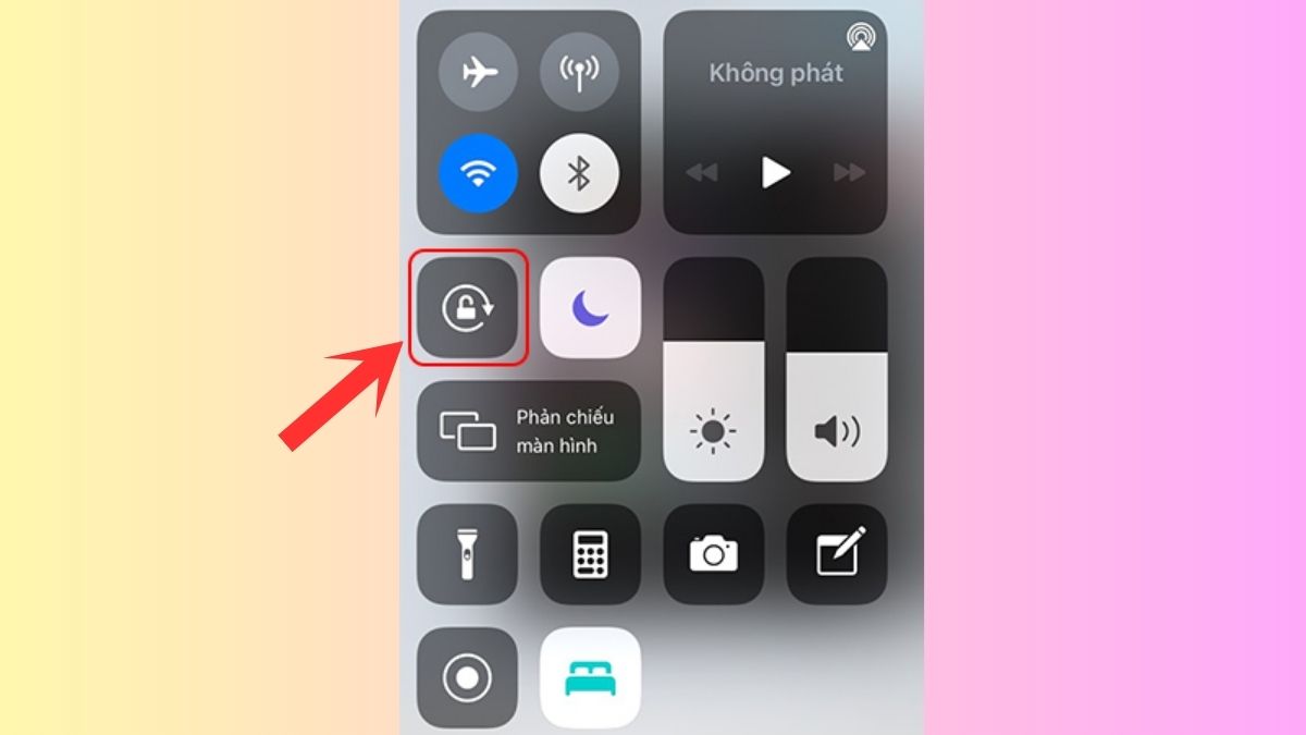 Cách xoay màn hình trên iPhone bằng Control Center