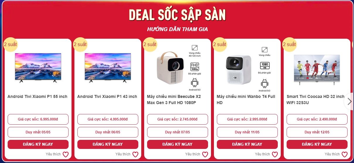 Số lượng suất mua hàng có hạn, nhanh tay đăng ký bạn nhé