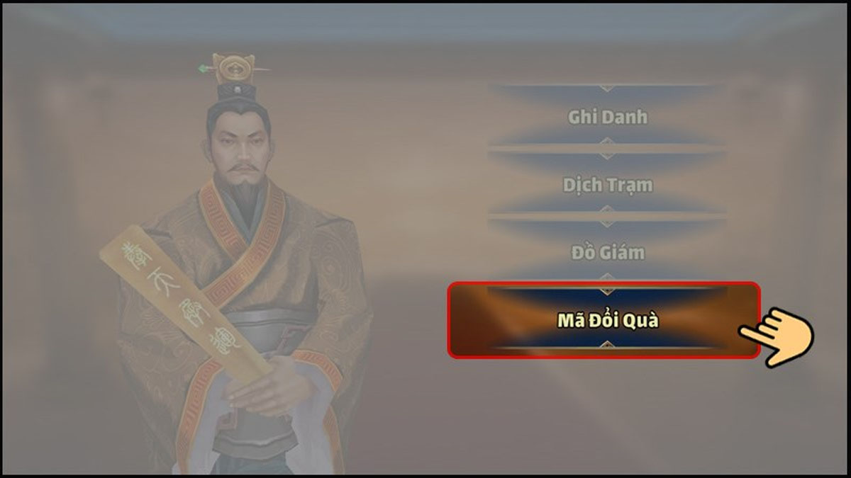 Hướng dẫn cách nhập code Đại Chiến Tam Quốc 2023 đơn giản bước 2