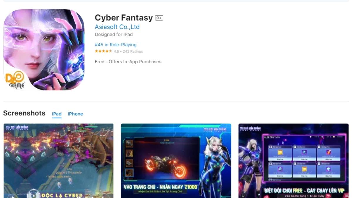 Cách tải Cyber Fantasy trên iOS