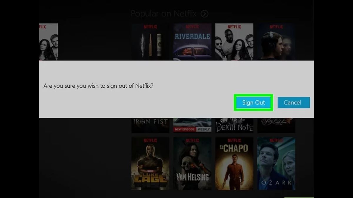 Hướng dẫn cách đăng xuất Netflix trên TV đơn giản bước 5