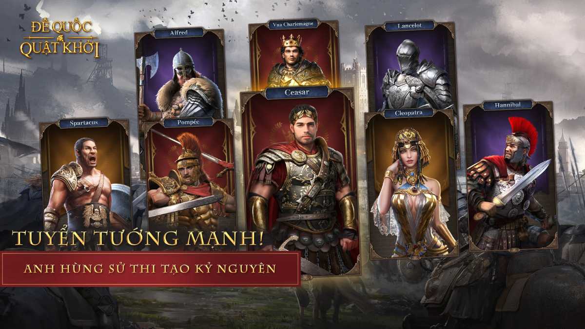 Tính năng nổi bật của Đế Quốc Quật Khởi có Nhân vật game đa dạng