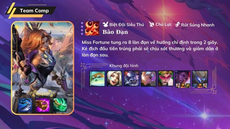 Đội hình Miss Fortune Siêu Linh Thú