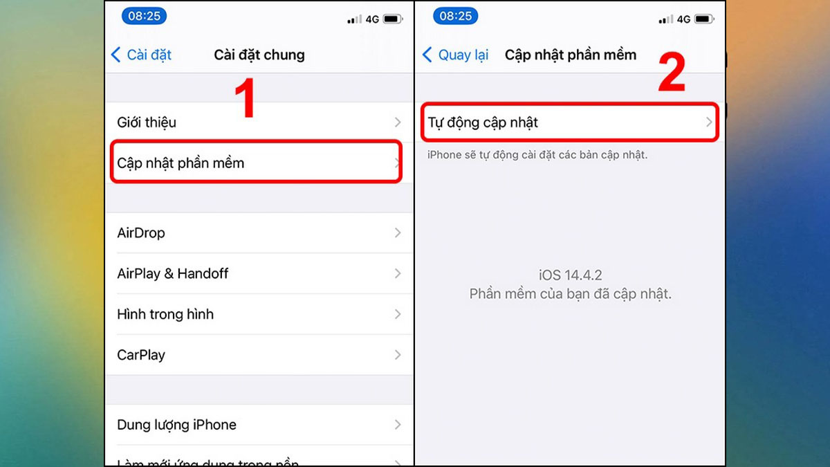 Bước 1: Khắc phục và mở lại Face ID bị tắtbằng cách cập nhập phiên bản iOS mới nhất