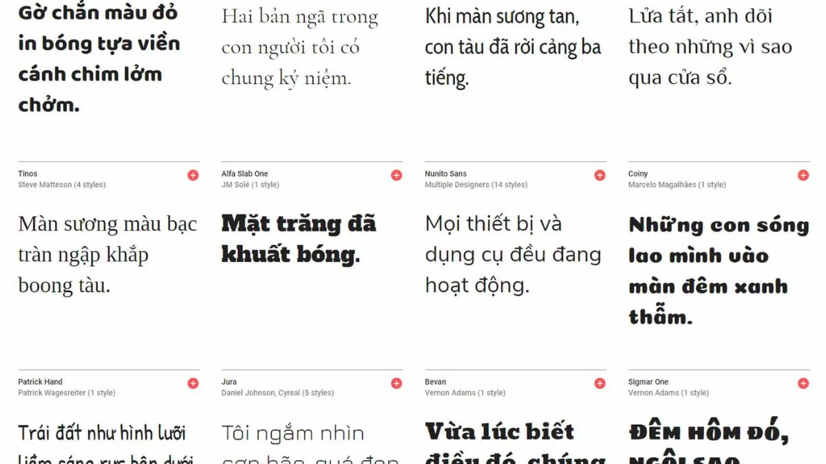 Các font chữ tiếng việt đẹp