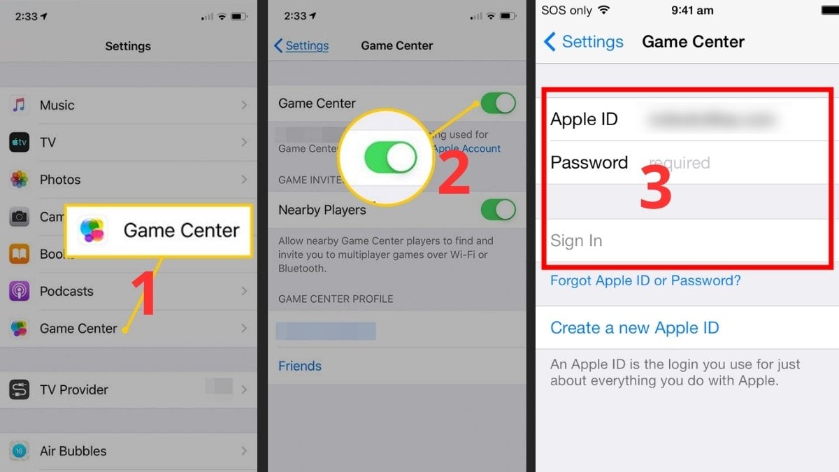 Hướng dẫn tạo tài khoản đăng nhập Game Center trên iOS