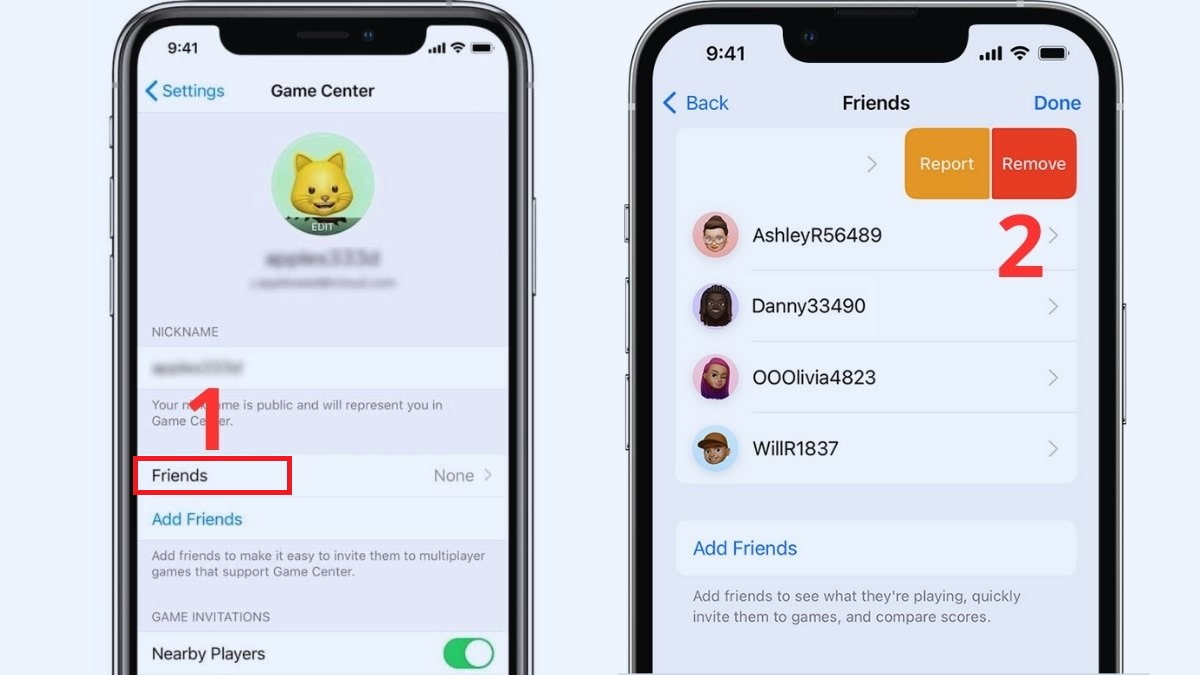 Cách xóa bạn bè trong Game Center