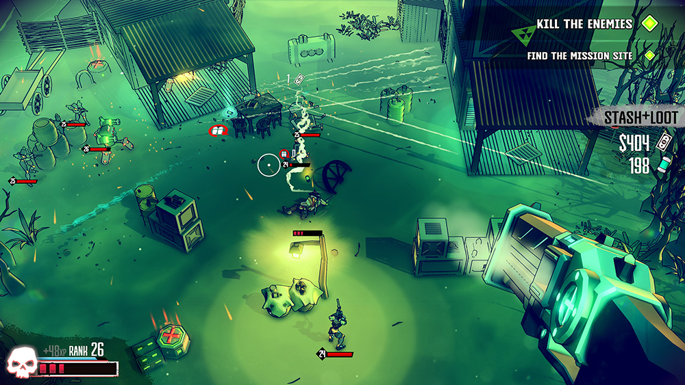 Top game hành động góc nhìn trên cao hay nhất trên mobile: Dust and Neon gameplay