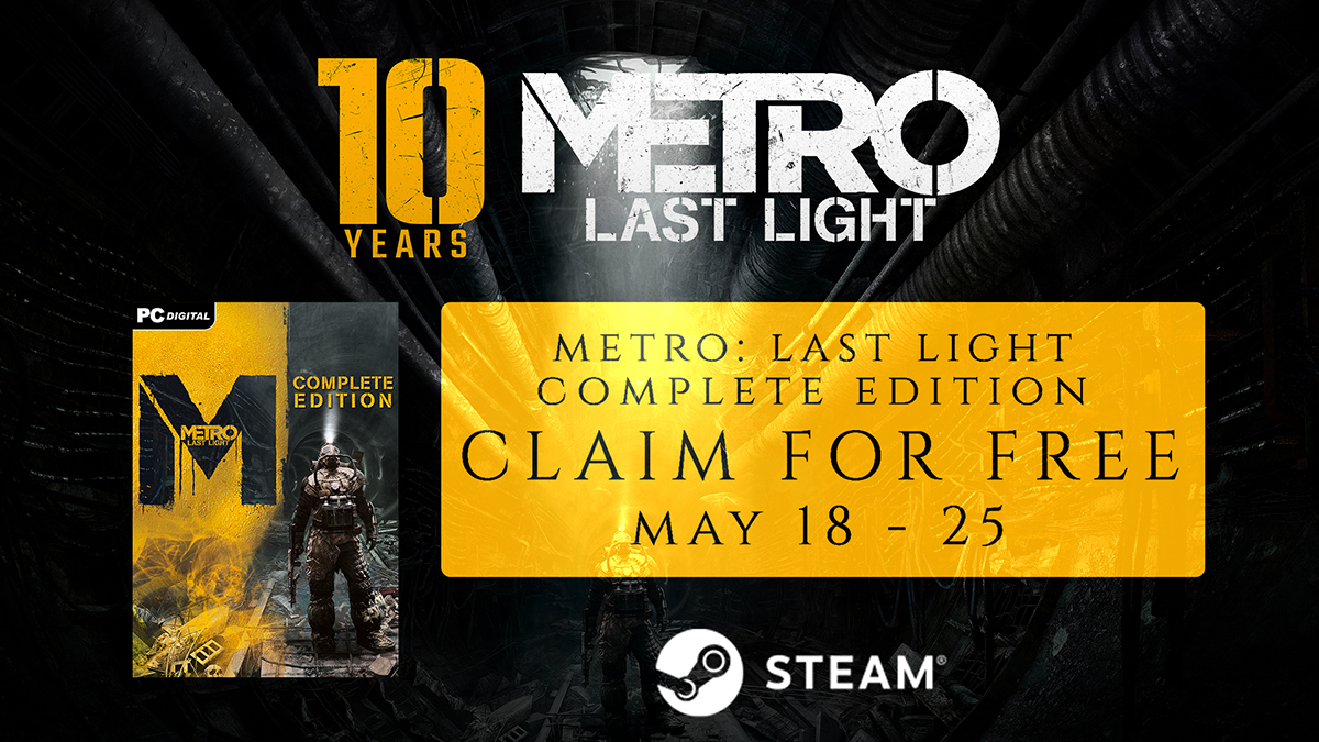 Game thủ có thể nhận Metro: Last Light miễn phí nhân dịp kỷ niệm 10 năm ra mắt