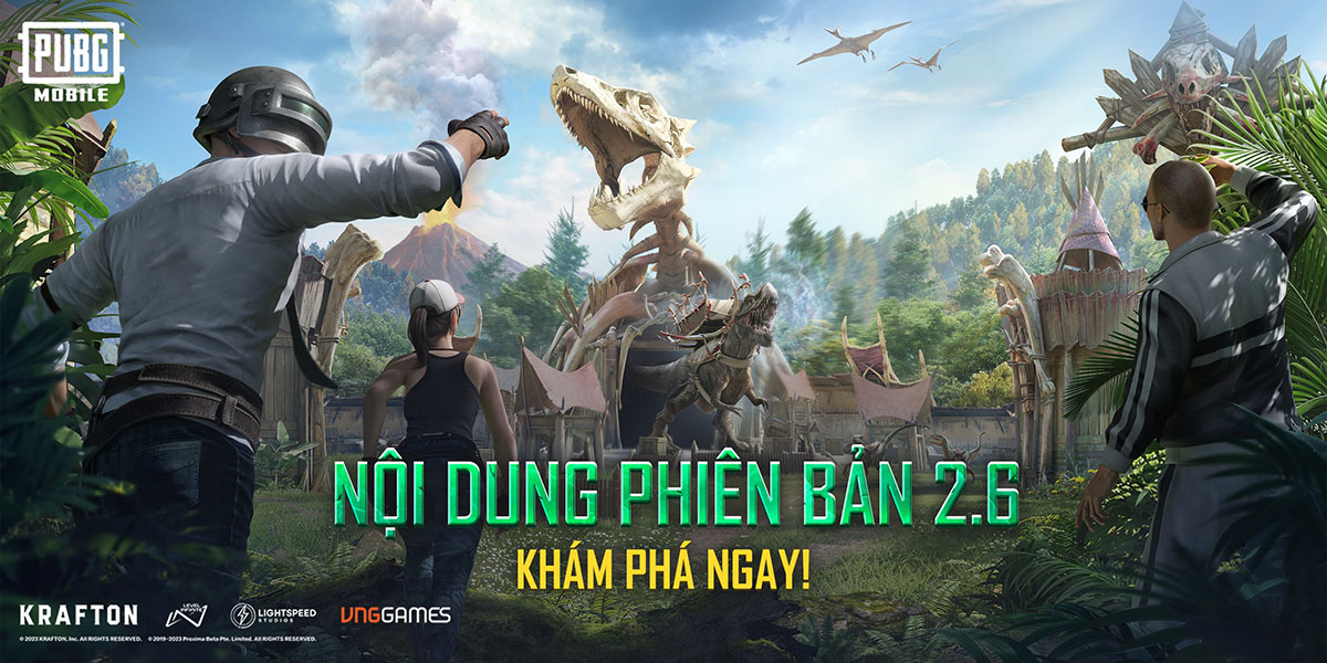 PUBG Mobile cập nhật chế độ mới săn khủng long ở phiên bản 2.6