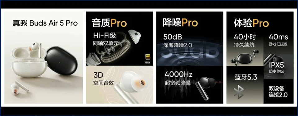 Realme Buds Air 5 Pro đi kèm bộ tính năng hấp dẫn