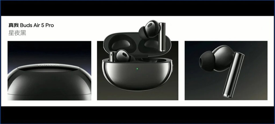 Thiết kế Realme Buds Air 5 Pro không thay đổi nhiều so với thế hệ trước