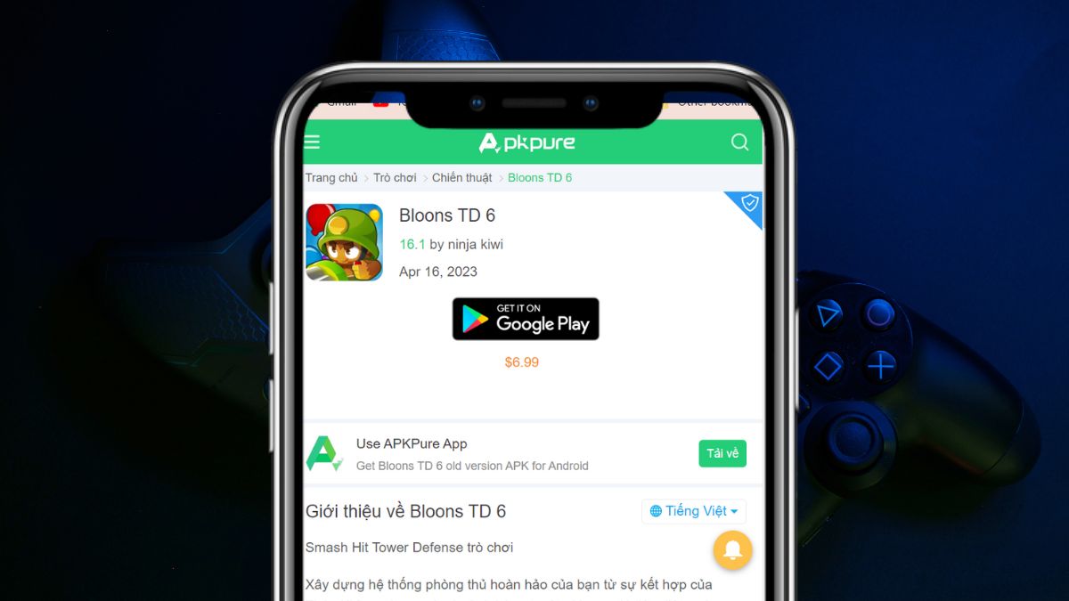 Cách tải bloons td 6 trên Android - bloons td 6 apk bước 1