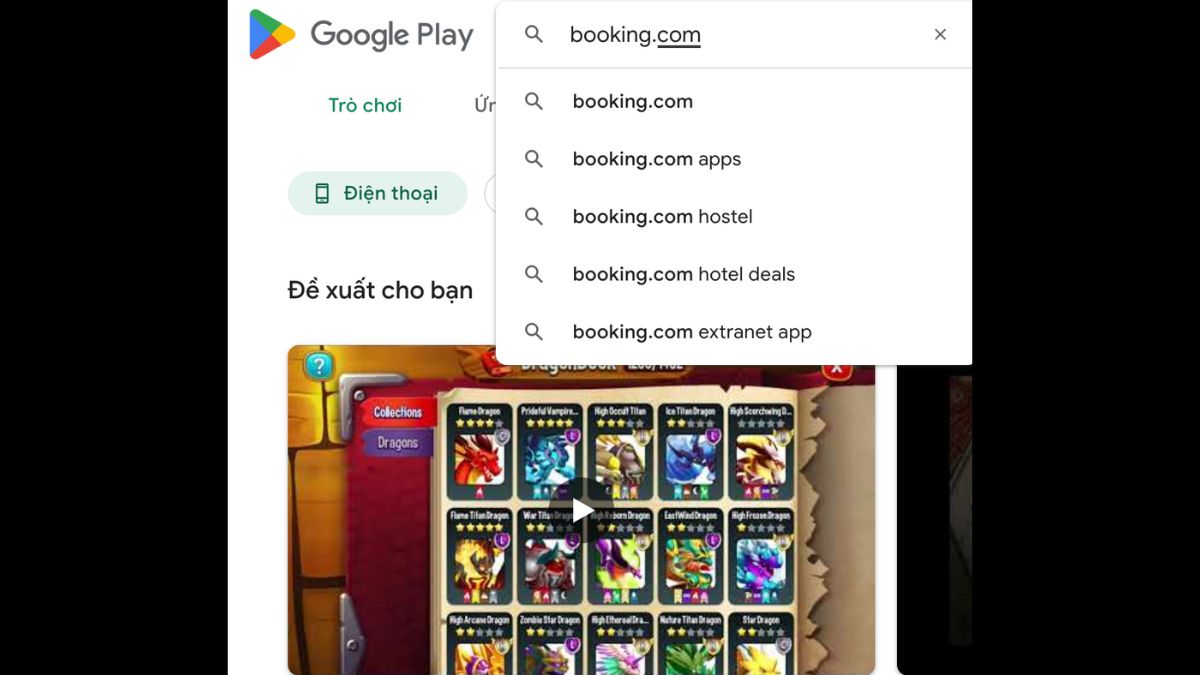 Cách tải app booking.com trên Android bước 1
