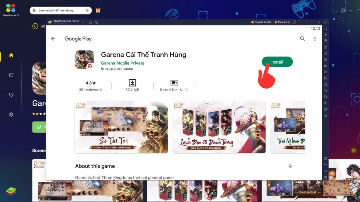 Cách tải Garena Cái Thế Tranh Hùng trên PC bước 3