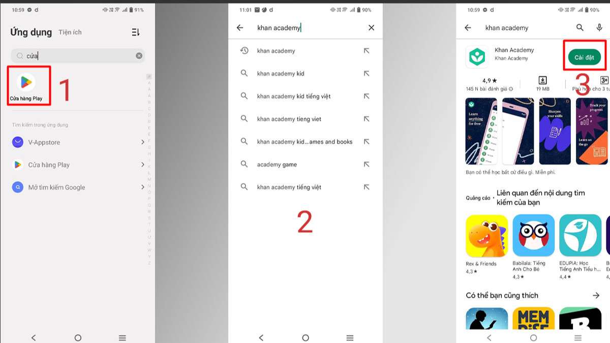 Cách tải Khan Academy trên điện thoại Android