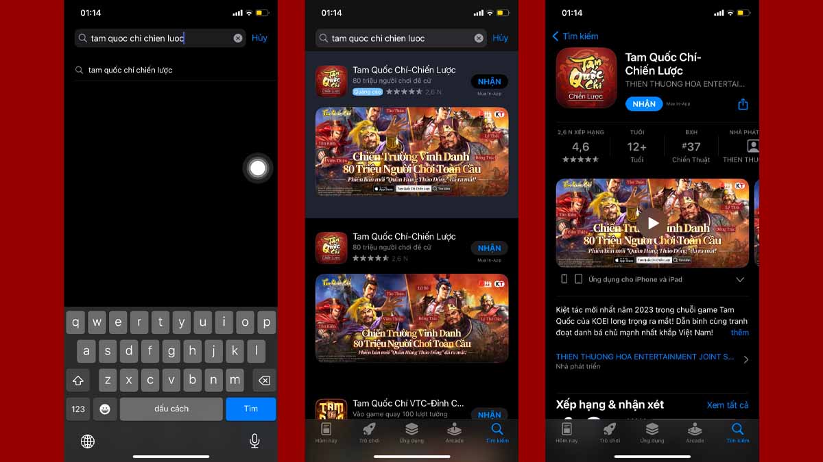 Cách tải Tam Quốc Chí - Chiến Lược trên iOS