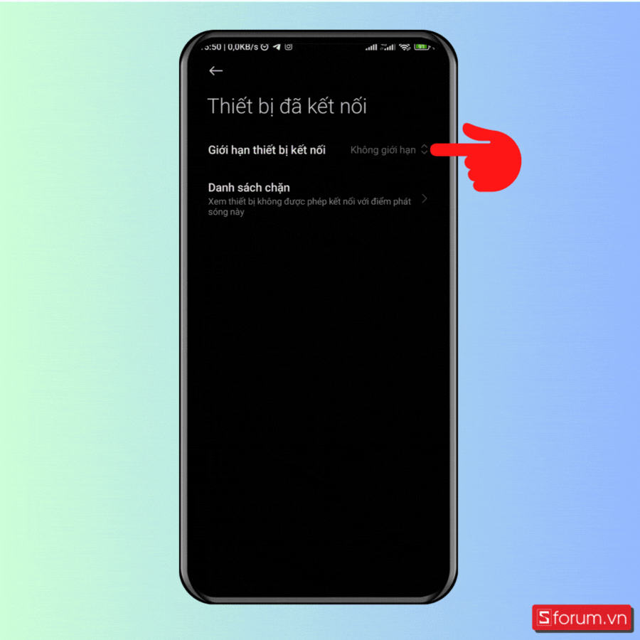 Giới hạn số lượng thiết bị kết nối - Bước 3