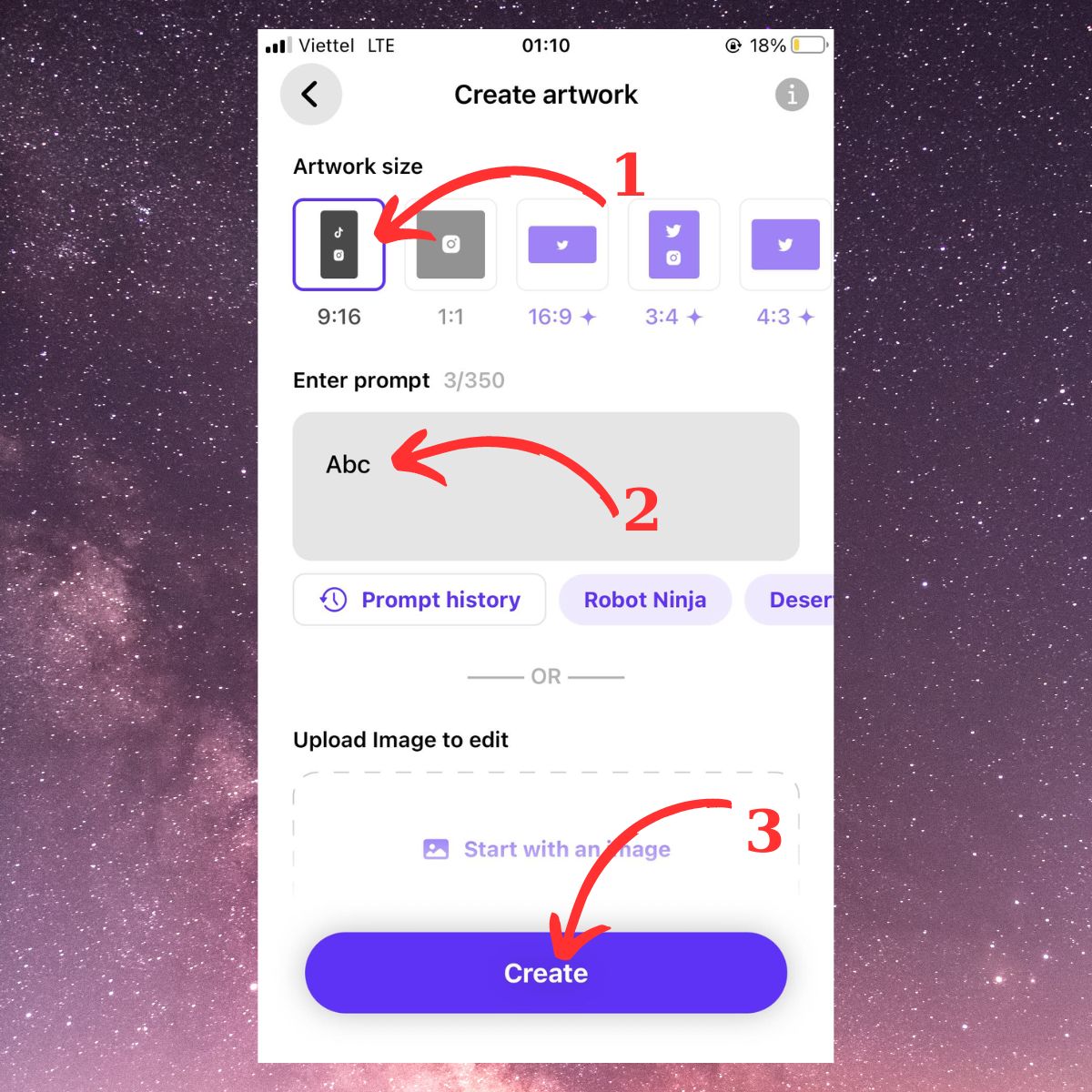 Cách tạo ảnh AI trên iPhone với WOMBO Dream - Bước 2 