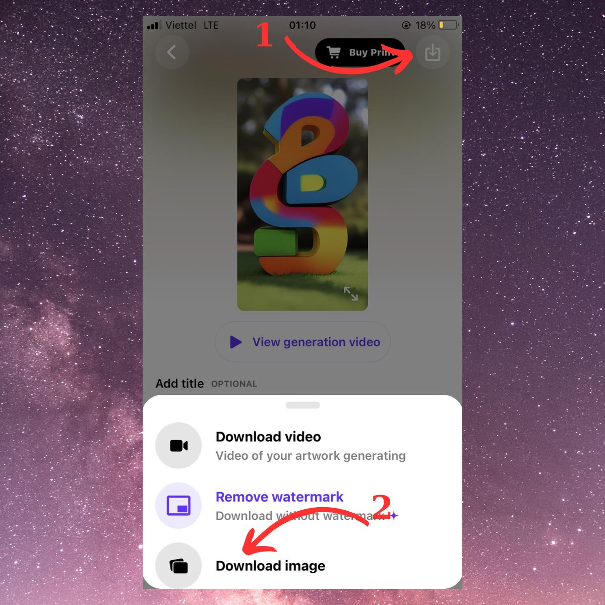 Cách tạo ảnh AI trên iPhone với WOMBO Dream - Bước 4 