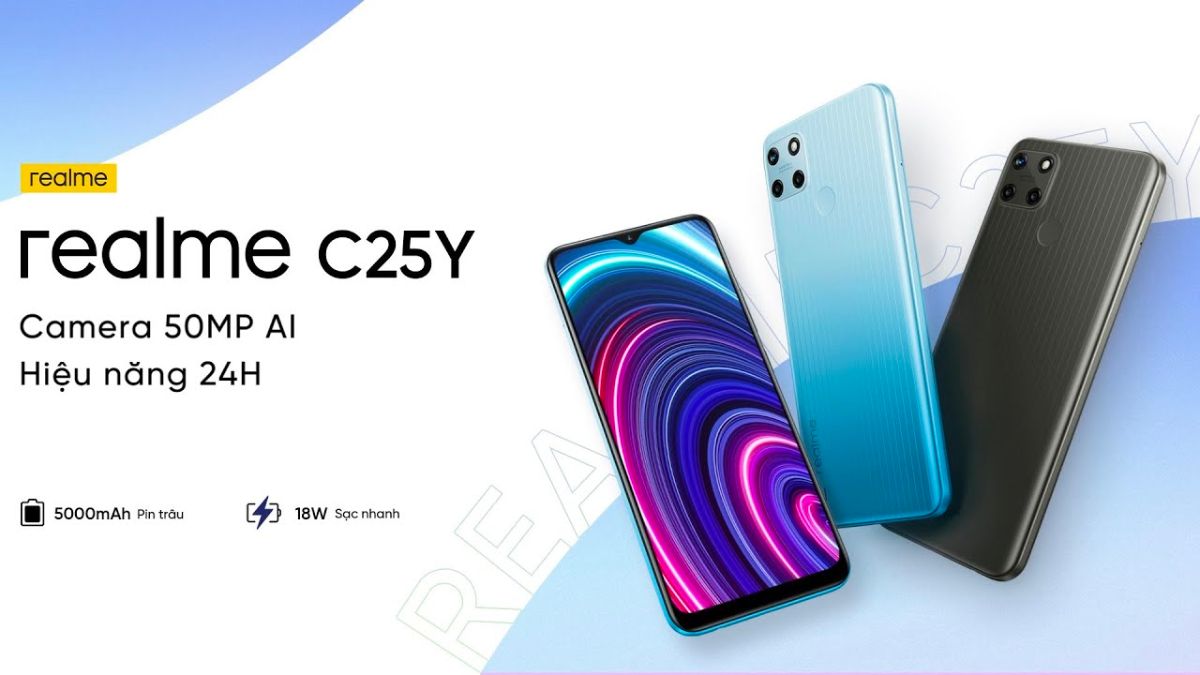 Dòng điện thoại Realme C25Y 64GB trang bị chip Unisoc Tiger T618