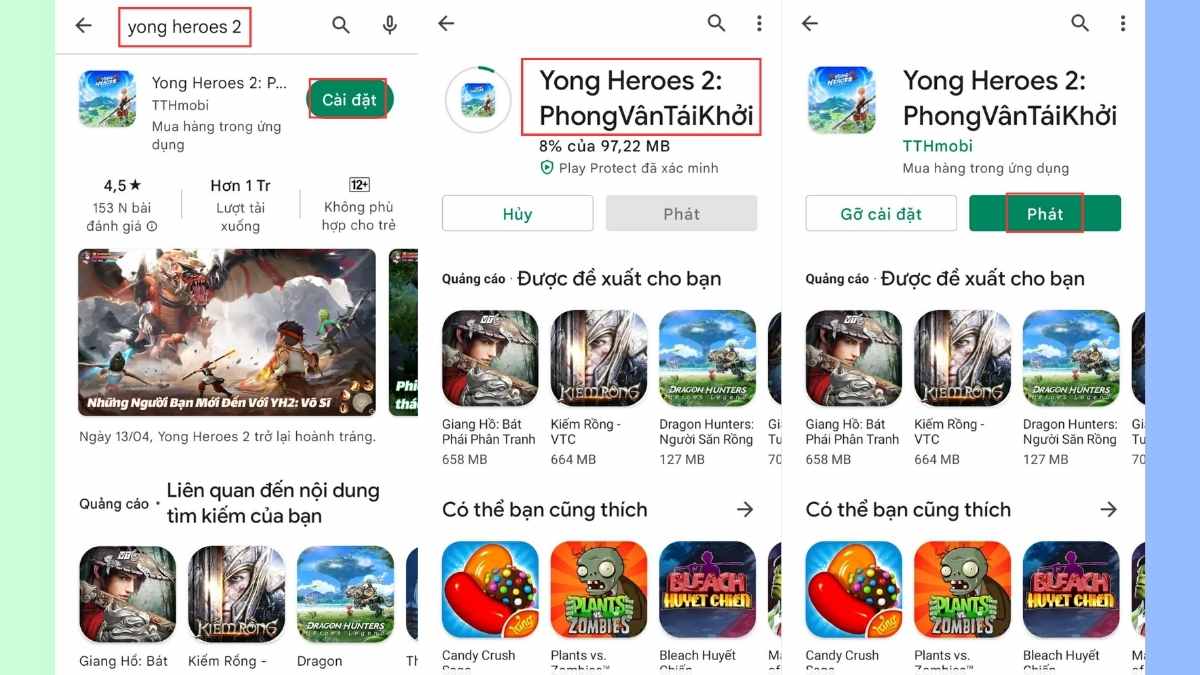 Cách tải Yong Heroes 2 APK trên Android