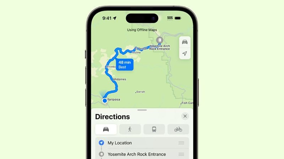 Apple Maps cho tải xuống bản đồ offline