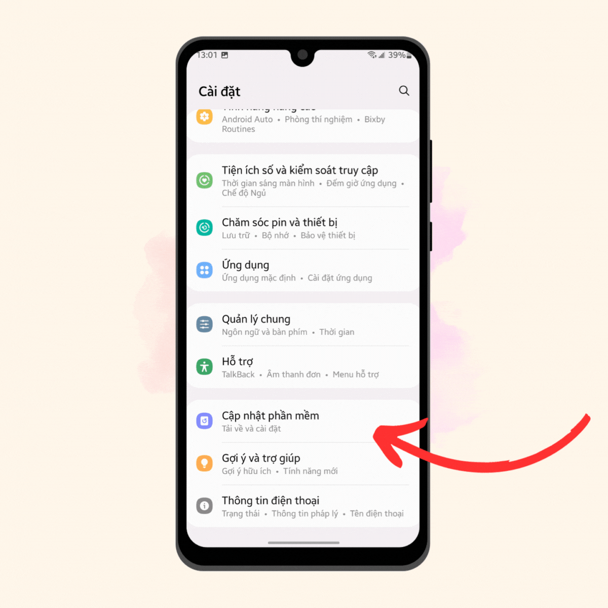 Cập nhật phiên bản Samsung mới nhất
