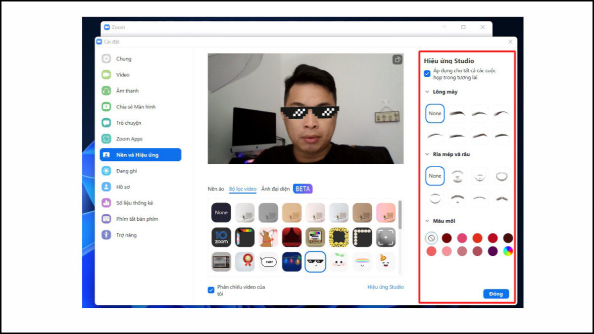 Cách tải thêm filter trên instagram trên Zoom - bước 3