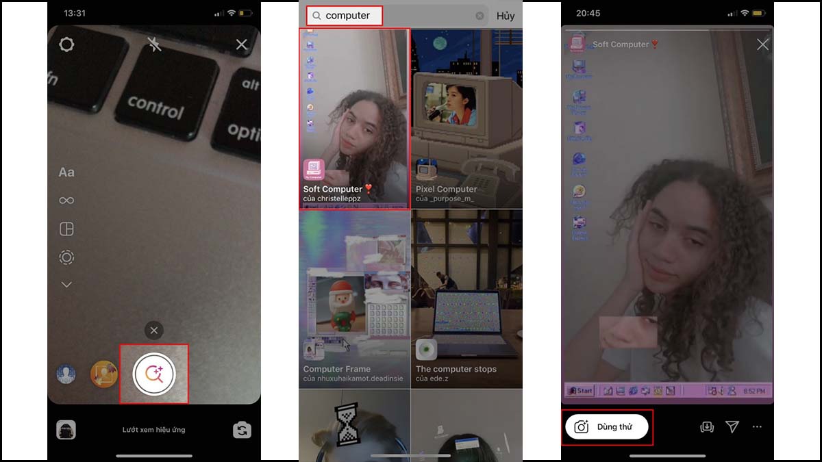 Cách tìm filter trên Instagram trên máy tính
