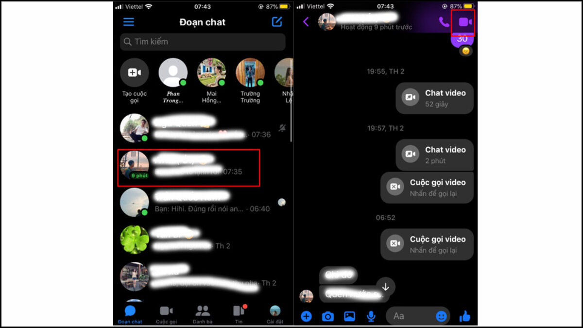 Cách tải filter trên Instagram qua Messenger - bước 1