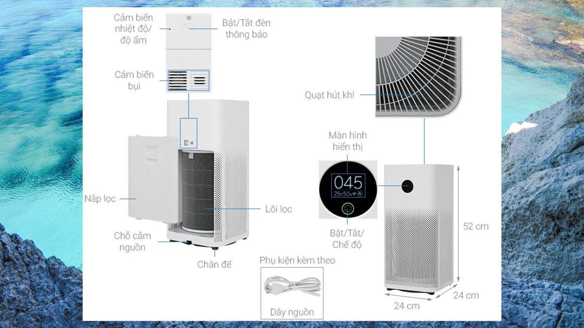 Cách vệ sinh, thay lõi lọc máy lọc không khí Xiaomi 4