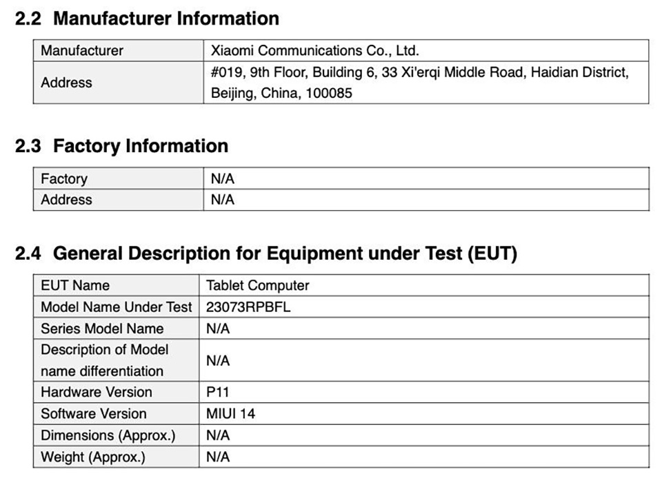 Redmi Pad 2 đạt chứng nhận FCC