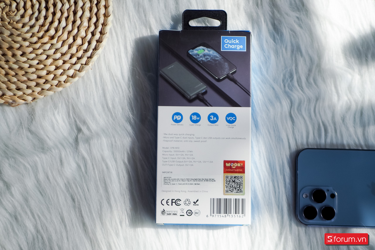 Sạc dự phòng Vivan 10000mAh