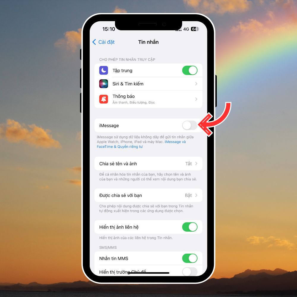 Cách bật iMessage trên iPhone đơn giản 3