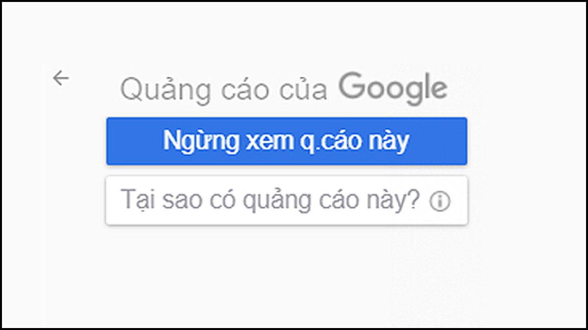 Bước 1: Cách chặn quảng cáo trên Google Chrome từ máy tính bằng cách chọn ngừng xem chặn và báo cáo quảng cáo