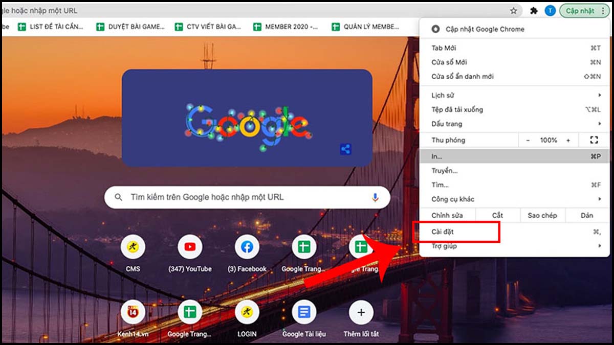 Bước 1: Cách chặn quảng cáo trên Google Chrome từ máy tính bằng cách sử dụng menu setting trên máy tính