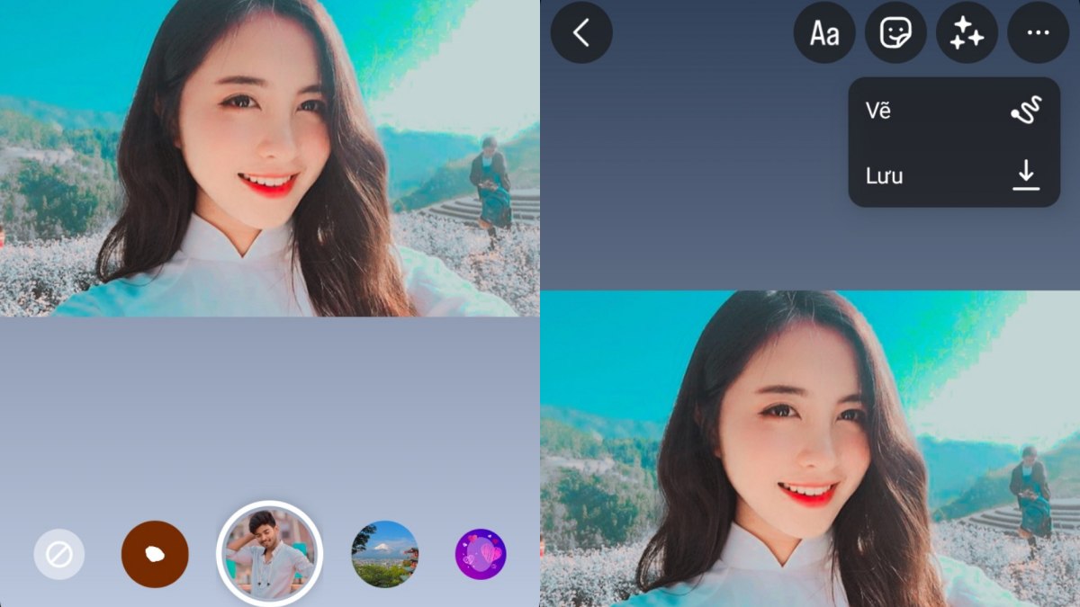Bước 3: Cách chèn filter vào ảnh video có sẵn trên Instagram