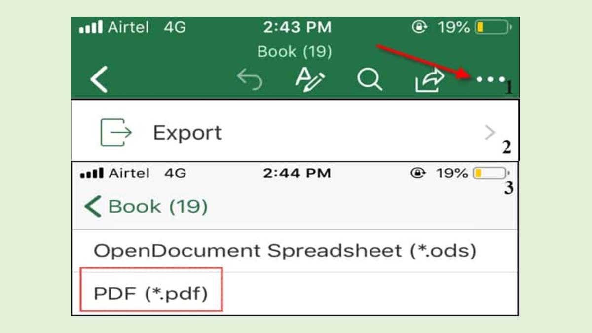 Cách lưu file Excel trên điện thoại