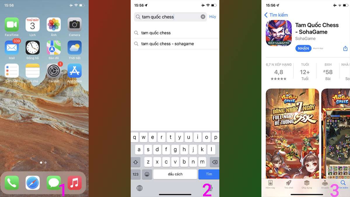 Cách tải Tam Quốc Chess trên IOS