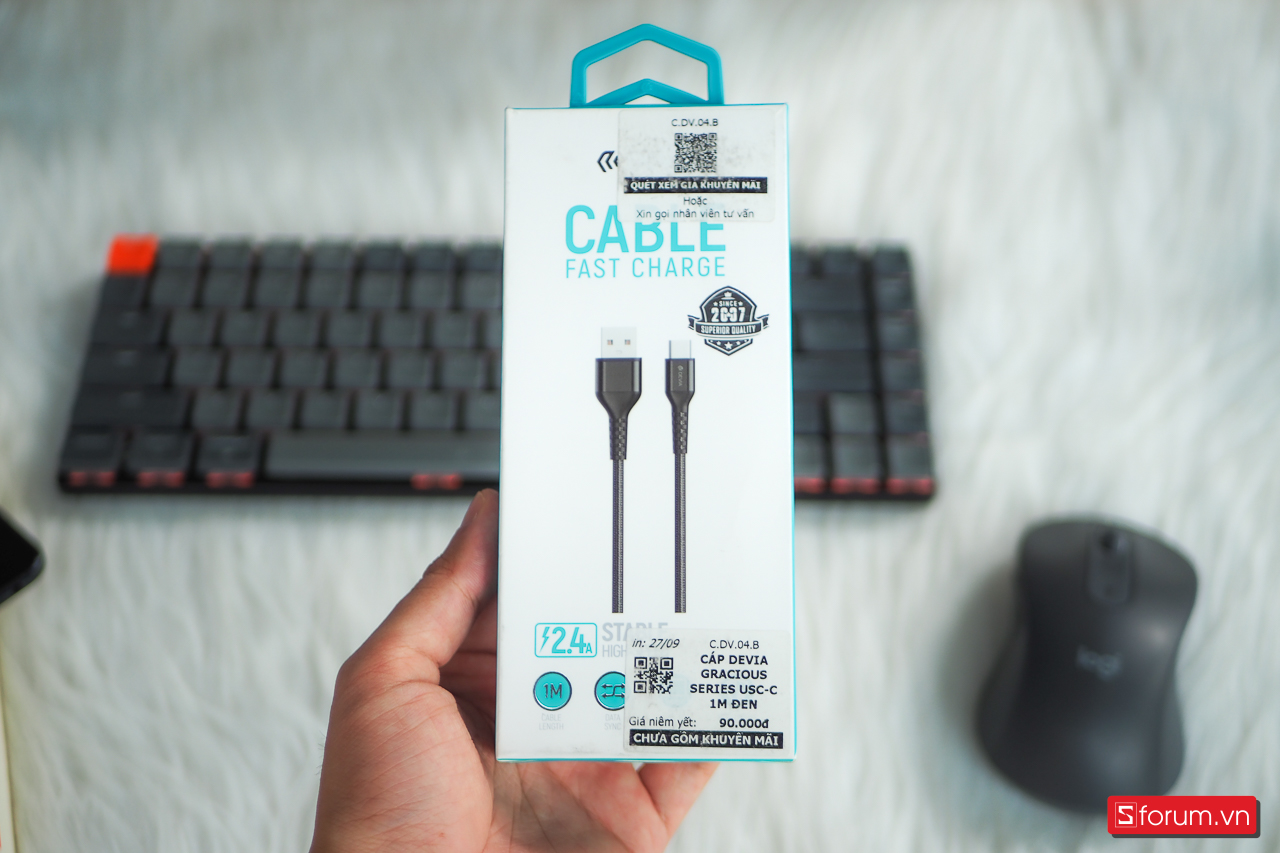 Cáp USB-A to Type-C Devia Gracious 1M