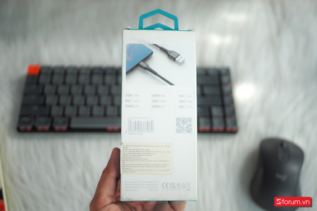 Cáp USB-A to Type-C Devia Gracious 1M